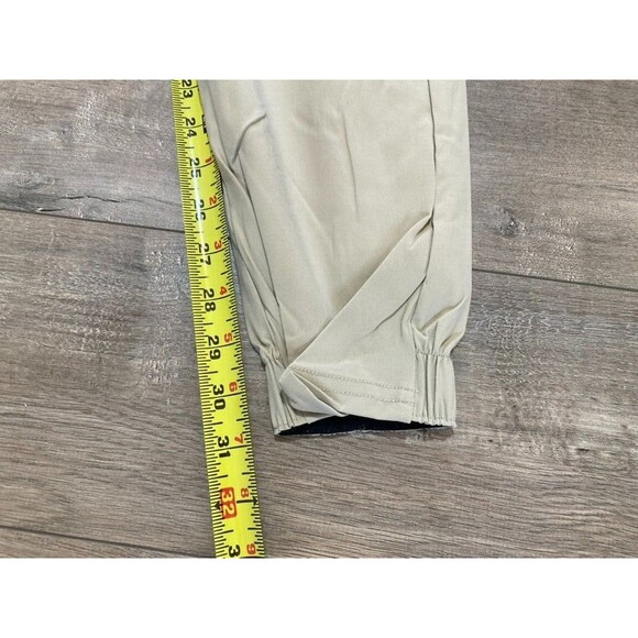 686 Everywhere Pant Mens L Stretch Beige Slim Jogger Zipper Pockets Drawstring - Picture 6 of 9